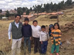 Backpacks for trash program in Peru