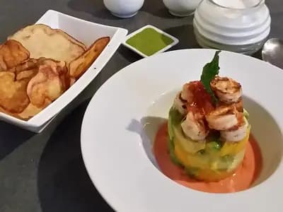 Mango and shrimp