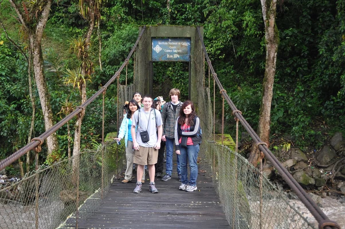 Even kids hike the Inca Trail