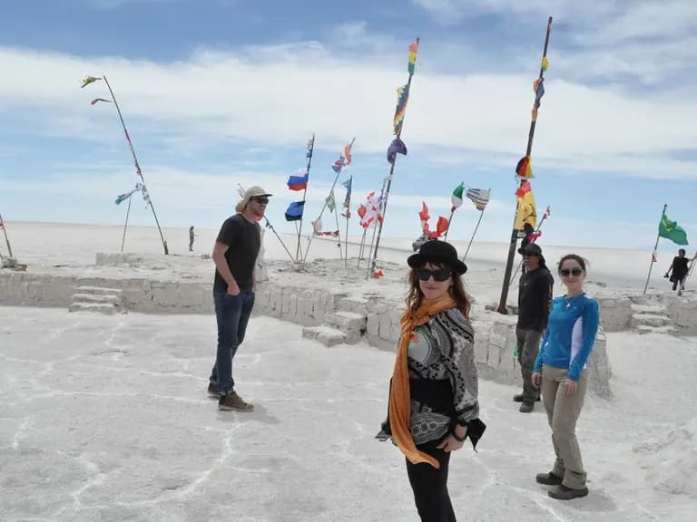 Bolivia Salt Flats International Flags