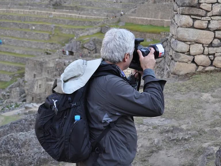 Photographer in Machu Picchu