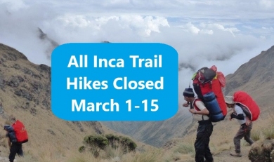 All Inca Trail Hikes to Machu Picchu Closed March 1-15, 2025